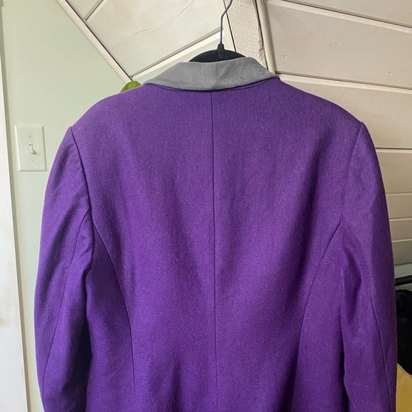 J. Peterman Company Wool Blend Blazer with Colorblock and Printed Lining Size 10 - Picture 5 of 12